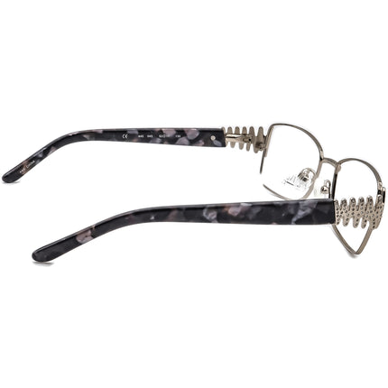 Platinum Eyewear Women's Eyeglasses 445 045 Silver/Blue Marble Rhinestones Rectangular Frame 52[]17 135