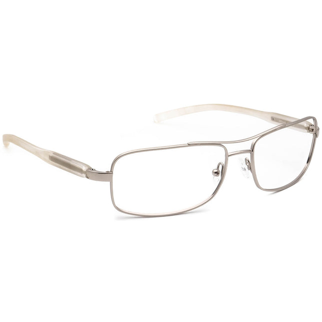 Prada Sunglasses SPR 54E 1AP-1Z1 Silver/Matte Clear Pilot Italy 53 mm