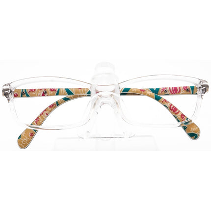 Prada Women's Eyeglasses VPR 14N 2AZ-1O1 Clear Transparent/Black Rectangular Frame Italy 52[]16 135