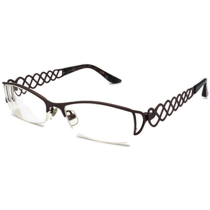 Prodesign Denmark Women's Eyeglasses 5107 C.5031 Brown Half Rim Metal Frame 52[]16 135