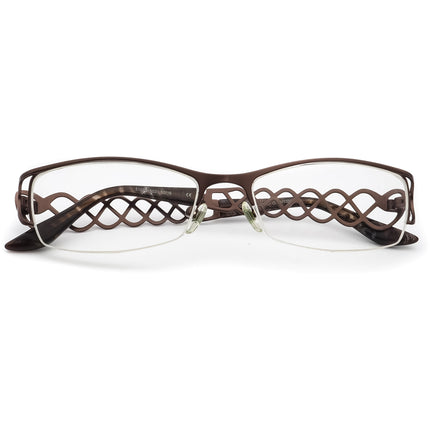 Prodesign Denmark Women's Eyeglasses 5107 C.5031 Brown Half Rim Metal Frame 52[]16 135