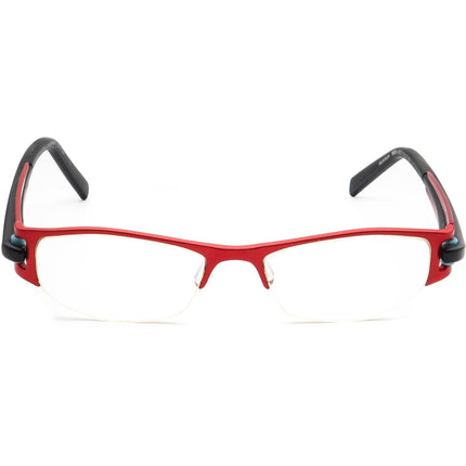 Prodesign Denmark Eyeglasses 9909 c.4031 Gail Spence Aluminum Red/Black Half Rim Frame 51[]17 150