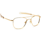 Randolph Engineering Vintage Sunglasses Frame Only 5 1/2 Shiny Gold Pilot Metal USA 52 mm