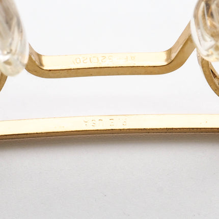 Randolph Engineering Vintage Sunglasses Frame Only 5 1/2 Shiny Gold Pilot Metal USA 52 mm