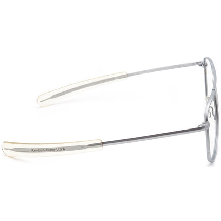 Randolph Engineering Sunglasses 5 1/2 Matte Silver Pilot Metal USA 52 mm