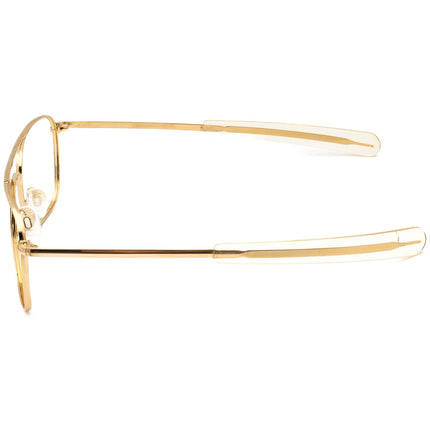 Randolph Engineering Vintage Sunglasses Frame Only 5 1/2 Shiny Gold Pilot Metal USA 52 mm