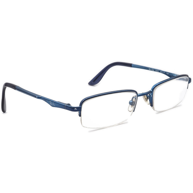 Ray-Ban Kids' Eyeglasses RB 1022 4000 Glossy Blue Half Rim Metal Frame 45[]17 125