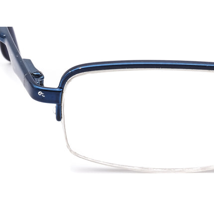 Ray-Ban Kids' Eyeglasses RB 1022 4000 Glossy Blue Half Rim Metal Frame 45[]17 125