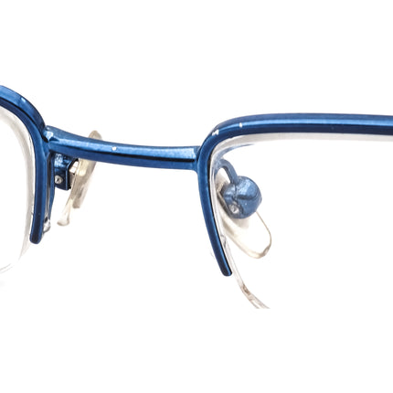 Ray-Ban Kids' Eyeglasses RB 1022 4000 Glossy Blue Half Rim Metal Frame 45[]17 125