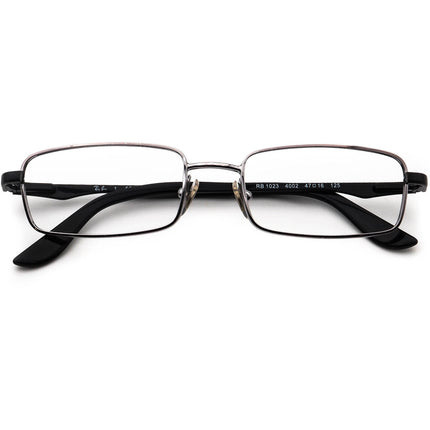 Ray-Ban Kids' Eyeglasses RB 1023 4002 Silver/Black Rectangular Frame 47[]16 125