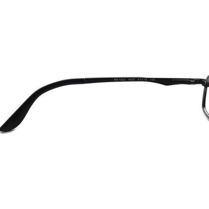 Ray-Ban Kids' Eyeglasses RB 1023 4002 Silver/Black Rectangular Frame 47[]16 125