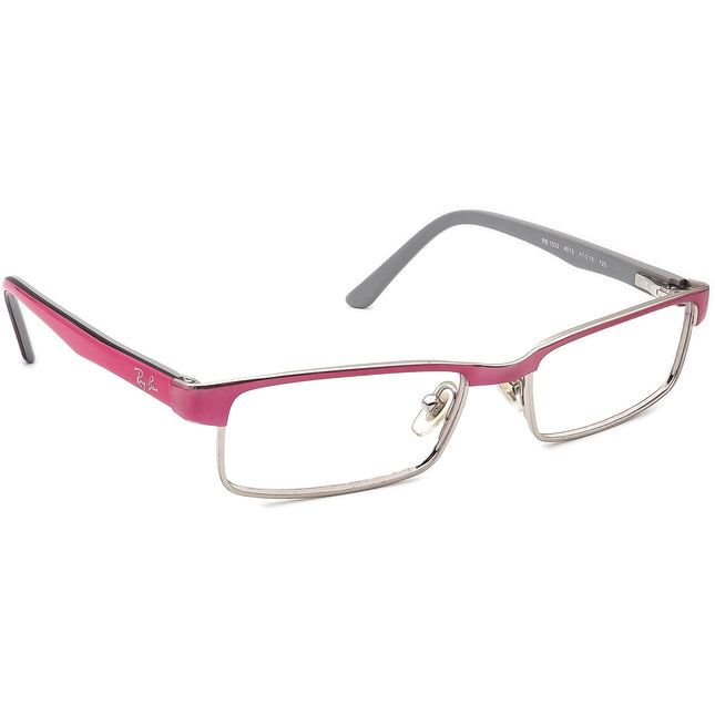 Ray-Ban Kids' Eyeglasses RB 1032 4015 Pink and Silver Rectangular Frame 47[]15 125