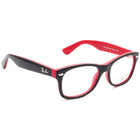 Ray-Ban Kids' Eyeglasses RB 1528 3573 Black on Red Square Frame 46[]16 125