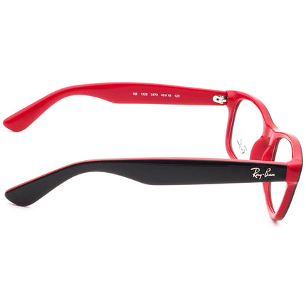 Ray-Ban Kids' Eyeglasses RB 1528 3573 Black on Red Square Frame 46[]16 125