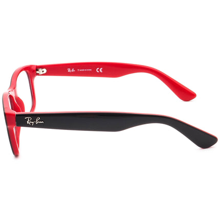 Ray-Ban Kids' Eyeglasses RB 1528 3573 Black on Red Square Frame 46[]16 125