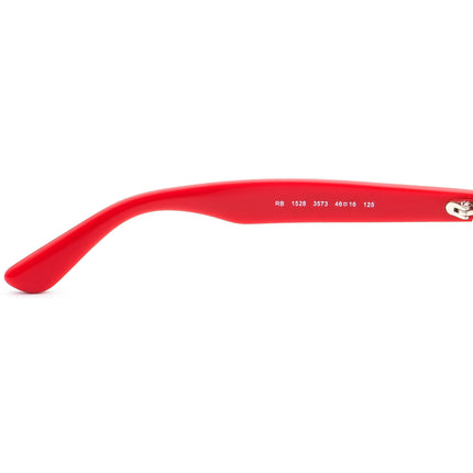 Ray-Ban Kids' Eyeglasses RB 1528 3573 Black on Red Square Frame 46[]16 125