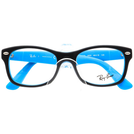 Ray-Ban Kids' Eyeglasses RB 1528 3659 Black on Blue Square Frame 46[]16 125