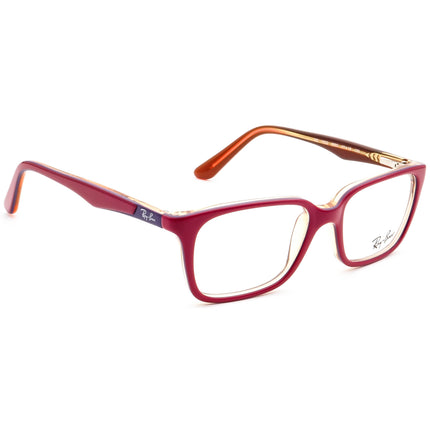 Ray-Ban Kids' Eyeglasses RB 1532 3590 Pink on Brown Rectangular Frame 47[]15 125