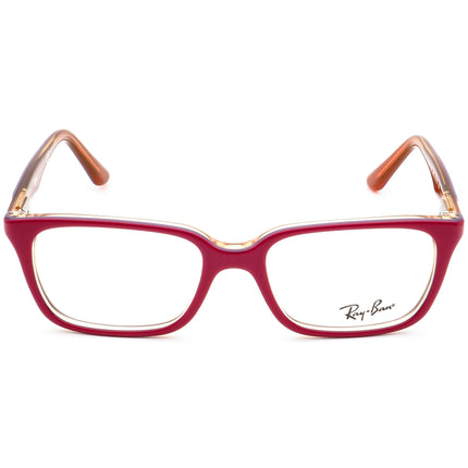 Ray-Ban Kids' Eyeglasses RB 1532 3590 Pink on Brown Rectangular Frame 47[]15 125