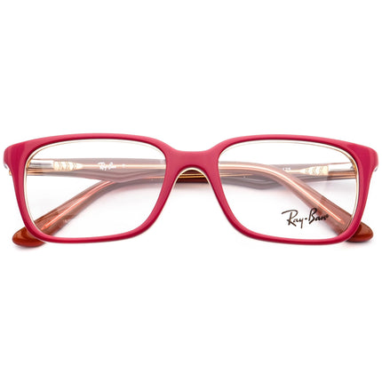 Ray-Ban Kids' Eyeglasses RB 1532 3590 Pink on Brown Rectangular Frame 47[]15 125