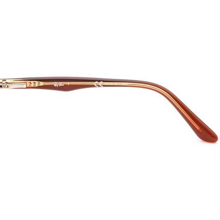 Ray-Ban Kids' Eyeglasses RB 1532 3590 Pink on Brown Rectangular Frame 47[]15 125