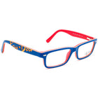 Ray-Ban Junior Eyeglasses RB 1535 3601 Blue on Coral Rectangular Frame 48[]16 130