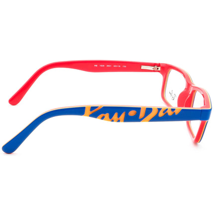 Ray-Ban Junior Eyeglasses RB 1535 3601 Blue on Coral Rectangular Frame 48[]16 130
