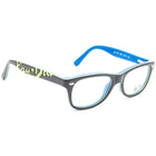 Ray-Ban Kids' Eyeglasses RB 1544 3600 Dark Gray on Blue Rectangular Frame 46[]16 125