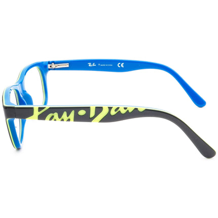 Ray-Ban Kids' Eyeglasses RB 1544 3600 Dark Gray on Blue Rectangular Frame 46[]16 125