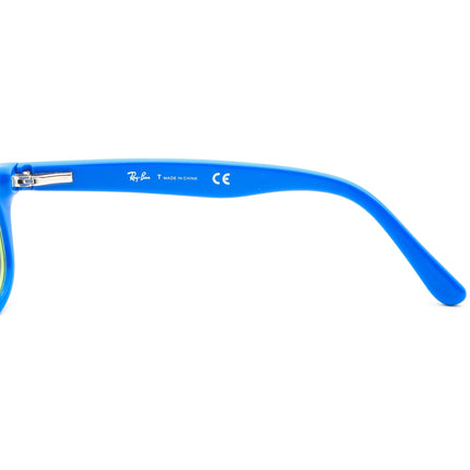 Ray-Ban Kids' Eyeglasses RB 1544 3600 Dark Gray on Blue Rectangular Frame 46[]16 125