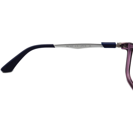 Ray-Ban Kids' Eyeglasses RB 1549 3735 Transparent Purple/Silver Rectangular Frame 48[]16 125