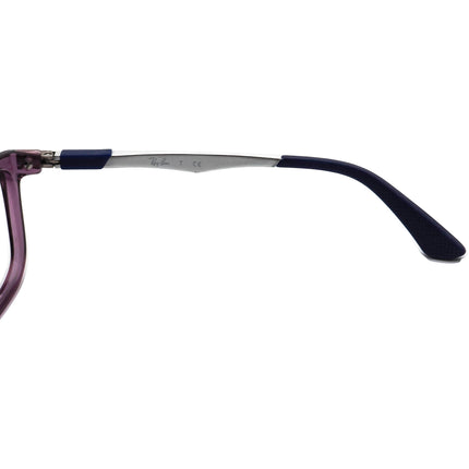 Ray-Ban Kids' Eyeglasses RB 1549 3735 Transparent Purple/Silver Rectangular Frame 48[]16 125