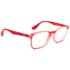 Ray-Ban Kids' Eyeglasses RB 1553 3669 Red Rectangular Frame 46[]16 130