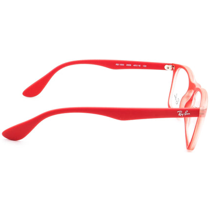 Ray-Ban Kids' Eyeglasses RB 1553 3669 Matte Red Rectangular Frame 46[]16 130