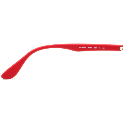 Ray-Ban Kids' Eyeglasses RB 1553 3669 Red Rectangular Frame 46[]16 130