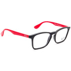 Ray-Ban Kids' Eyeglasses RB 1553 3725 Black on Red Rectangular Frame 46[]16 130