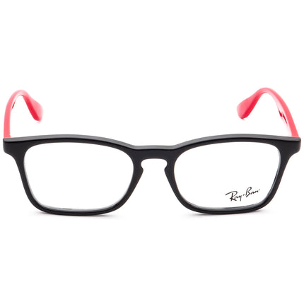 Ray-Ban Kids' Eyeglasses RB 1553 3725 Black on Red Rectangular Frame 46[]16 130