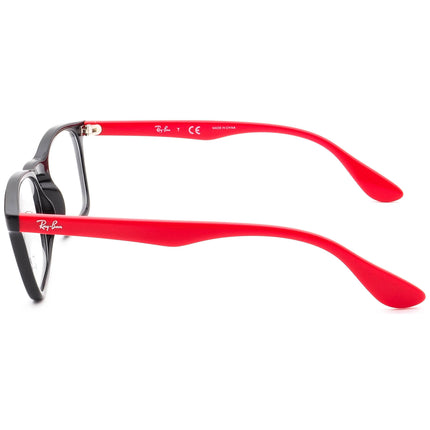 Ray-Ban Kids' Eyeglasses RB 1553 3725 Black on Red Rectangular Frame 46[]16 130