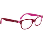Ray-Ban Small Eyeglasses RB 1555 3761 Red on Pink Square Frame 48[]16 130