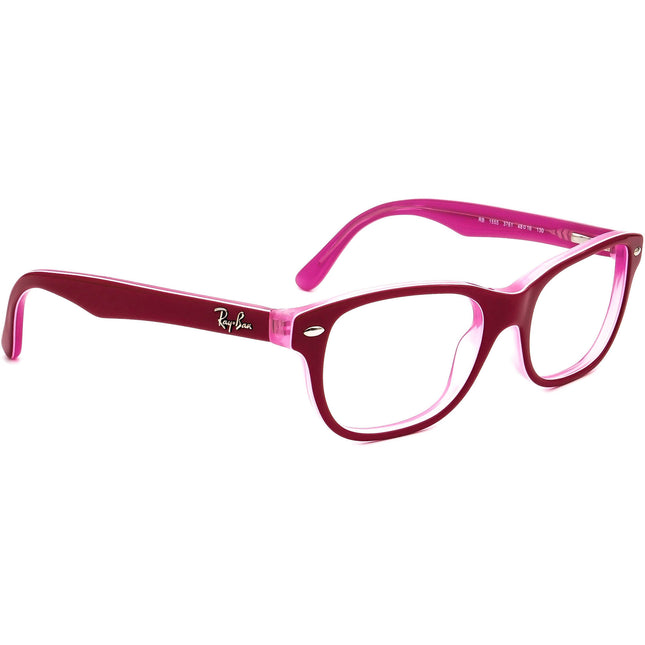 Ray-Ban Small Eyeglasses RB 1555 3761 Red on Pink Square Frame 48[]16 130