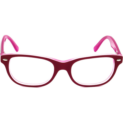 Ray-Ban Small Eyeglasses RB 1555 3761 Red on Pink Square Frame 48[]16 130