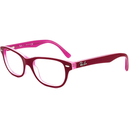 Ray-Ban Small Eyeglasses RB 1555 3761 Red on Pink Square Frame 48[]16 130