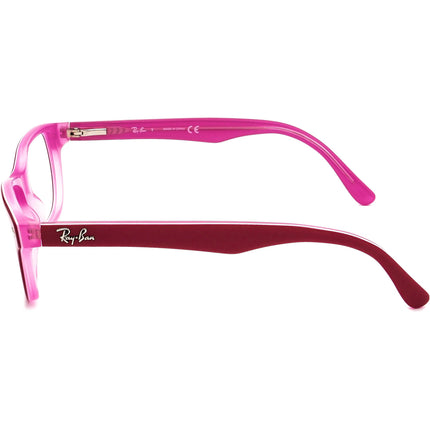 Ray-Ban Small Eyeglasses RB 1555 3761 Red on Pink Square Frame 48[]16 130