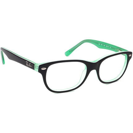 Ray-Ban Small Eyeglasses RB 1555 3764 Black on Light Green Horn Rim Frame 48[]16 130