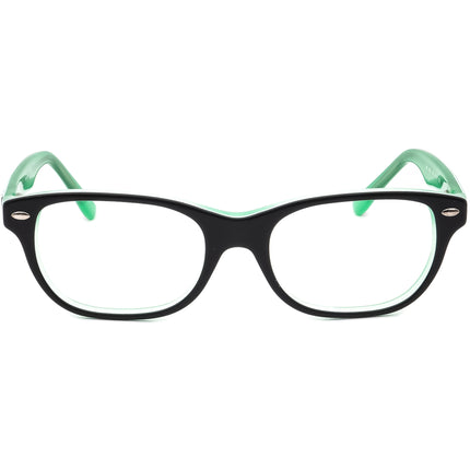 Ray-Ban Small Eyeglasses RB 1555 3764 Black on Light Green Horn Rim Frame 48[]16 130