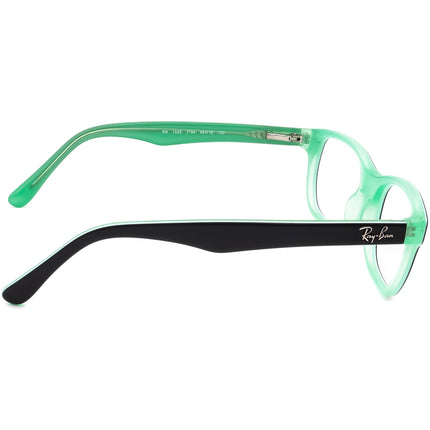 Ray-Ban Small Eyeglasses RB 1555 3764 Black on Light Green Horn Rim Frame 48[]16 130