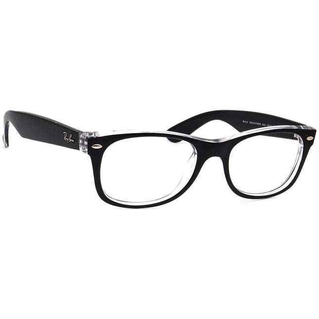 Ray-Ban Sunglasses Frame Only RB 2132 New Wayfarer 6052 Matte Black on Clear Square Italy 52 mm