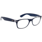 Ray-Ban Sunglasses Frame Only RB 2132 New Wayfarer 6053/71 Matte Blue on Clear Square Italy 52 mm
