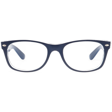 Ray-Ban Sunglasses Frame Only RB 2132 New Wayfarer 6053/71 Matte Blue on Clear Square Italy 52 mm