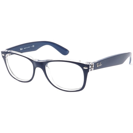 Ray-Ban Sunglasses Frame Only RB 2132 New Wayfarer 6053/71 Matte Blue on Clear Square Italy 52 mm